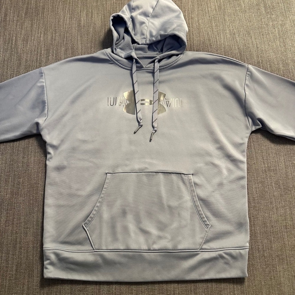 Under Armour Hoodie‎ Mens Large Blue ColdGear Loose Fit Pullover